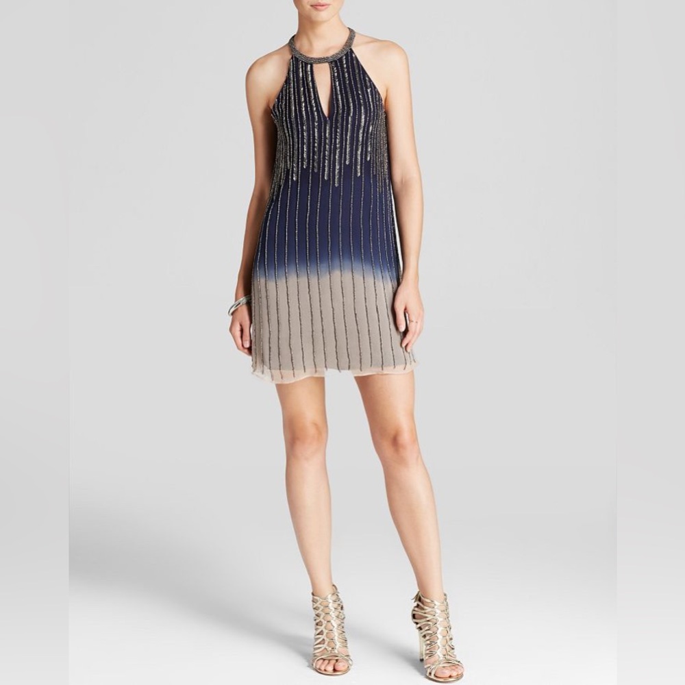 Parker Sansa Beaded Dress in Ombré Size L